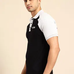 United Colors of Benetton Men Colourblocked Polo Collar T-shirt image 4