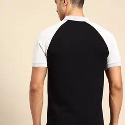 United Colors of Benetton Men Colourblocked Polo Collar T-shirt image 2