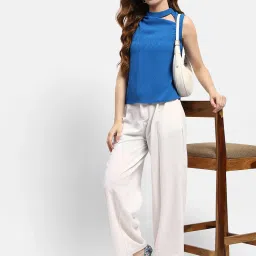 MADAME Royal Blue Regular Fit Top image 4