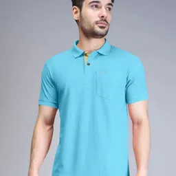 Triptee Men Solid Polo Collar Cotton T-shirt-picture-28