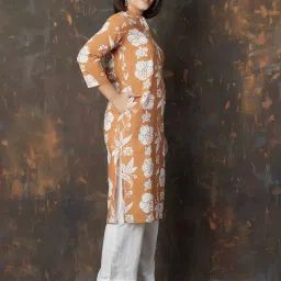 Melange by Lifestyle Women's Rust Kurta image 4