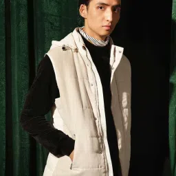 Rare Rabbit Beige Regular Fit Solid Jacket image 4