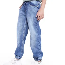 Rare Ones Boys Blue Cotton Solid Jeans image 4