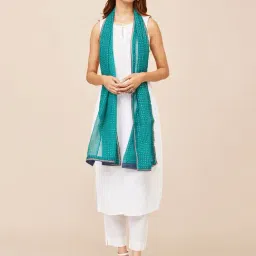 Fabindia Blue Printed Stole-image-25