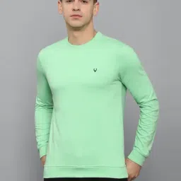 Allen Solly Green Cotton Regular Fit Sweatshirts-picture-32