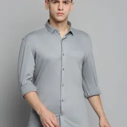 showoffff SHOW OFF Grey Cotton Regular Fit Shirt-picture-37