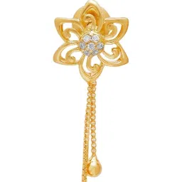 Zavya Golden Petals 925 Sterling Silver Gold-Plated Flower Earrings image 4