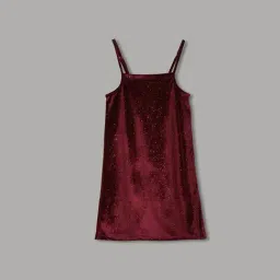 Fame Forever by Lifestyle Girls Wine Embroidery Dungaree Set image 4