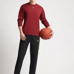 Reebok Black Regular Fit Solid Track Pants image 4