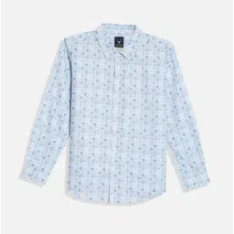 Allen Solly Boys Blue Printed Full Sleeves Shirt-picture-12