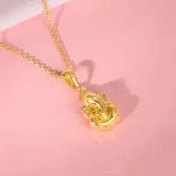 GIVA 925 Sterling Silver Golden Pendant for Women-image-71