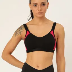 Lady Lyka Multicolor Non Wired Non Padded Sports Bra (Pack of 2) image 2