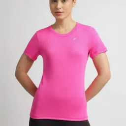 Reebok Pink Regular Fit Sports T-Shirt-image-68