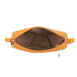 Baggit Orange Textured Small Cross Body Bag image 4