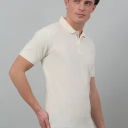 Cantabil Off White Regular Fit Polo T-Shirt image 4