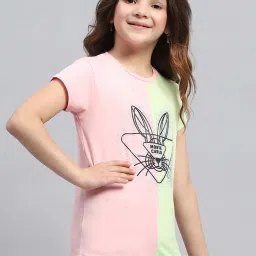 Monte Carlo Kids Pink & Green Printed Top image 4