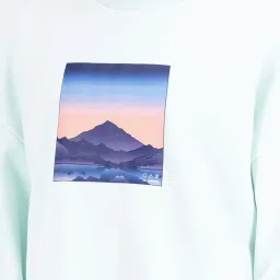 New Balance Green Cotton Printed Sports Sweatshirt image 4