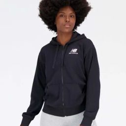 New Balance Black Cotton Sports Hoodie-picture-25