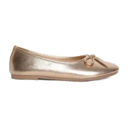 Aria Nica Kids Dazzle Rose Gold Flat Ballets-image-23