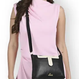 Lavie Black Keiko 2c Color Block Large Leather Cross Body Bag-picture-16