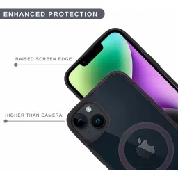 Sprig Transparent Magnetic Back Cover for APPLE iPhone 14 Plus (Purple) image 4