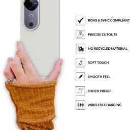 Sprig Back Cover for VIVO T3 ULTRA (Grey) image 4