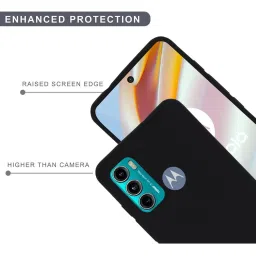 Sprig Liquid Silicone Back Cover for Motorola G40 Fusion (Black) image 4