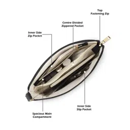 Lavie Black Keiko 2c Color Block Large Leather Cross Body Bag image 4