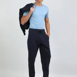 French Connection Navy Blue Blended Solid Lounge Pants image 4