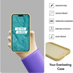 Sprig Liquid Silicone Magnetic Back Cover for APPLE iPhone 15 Pro (Yellow) image 4