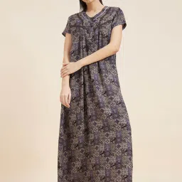 Sweet Dreams Grey & Blue Printed Nighty image 4