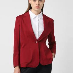 Van Heusen Maroon Regular Fit Blazer-picture-41
