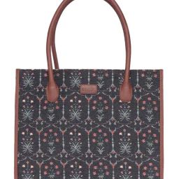 ZOUK Taj Guldasta Book Black Printed Tote Handbag-picture-45