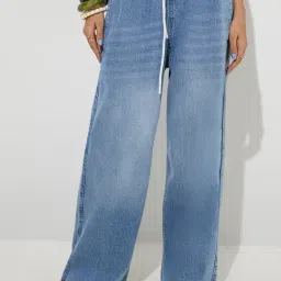nuon women Nuon by Westside Light Blue Faded Mid-Rise Jeans-picture-20