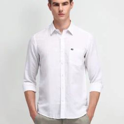 Arrow Sport White Cotton Slim Fit Shirt-picture-2