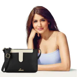 Lavie Black Keiko 2c Color Block Large Leather Cross Body Bag image 5