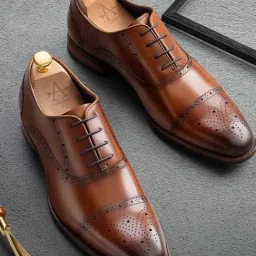 Arrow Men's Tan Brogue Shoes-picture-29