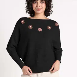 Showoffff Black Cotton Regular Fit Textured Top-image-46
