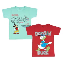 Disney By Miss and Chief Boys Pack of 2 Donald Duck Bio Finish Printed Cotton T-shirts-picture-22