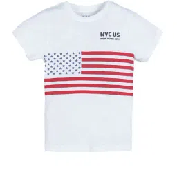 Plum Tree Boys Orange & White Printed T-Shirt (Pack Of 2) image 4