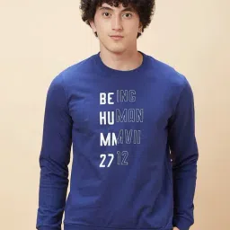 Being Human Dark Blue Regular Fit Sweatshirt-image-27