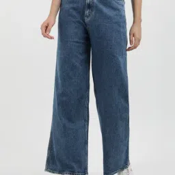 TOMMY HILFIGER Blue Cotton Relaxed Fit High Rise Jeans-picture-10