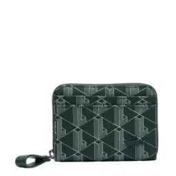 Lacoste Core Green Polyester Printed Zip Around Wallet-image-59