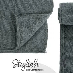 Kuber Industries 12 Pcs Grey 250 GSM Face Towels image 4