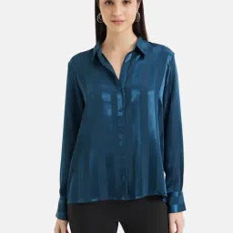 Kazo Blue Striped Shirt-image-16