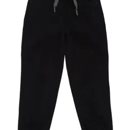 Peter England Boys Black Solid Joggers-picture-21