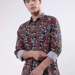 Iconic Men Floral Print Regular Fit Cotton Shirt-picture-47