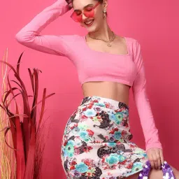 Scorpius Pink Slim Fit Crop Top-picture-26