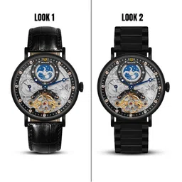 BENLING Men Dial & Leather Straps Analogue Automatic Watch BL-0010-BLK-picture-12