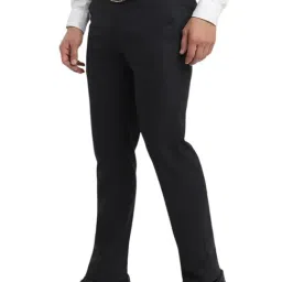 Allen Solly Black Slim Fit Texture Trousers image 3